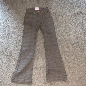 PLAID FLARE PANTS FROM REVICE
